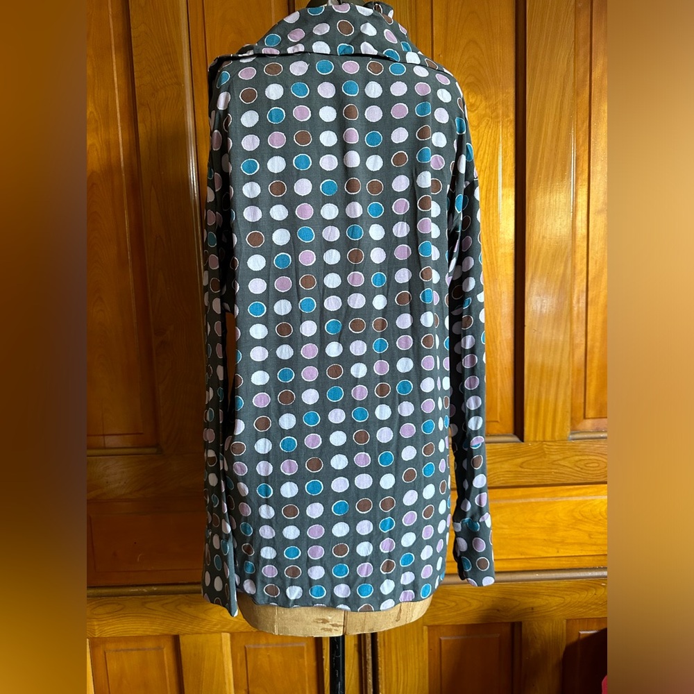 Marni silk designer top made in Italy sz medium to large polka dot print - Picture 3 of 8
